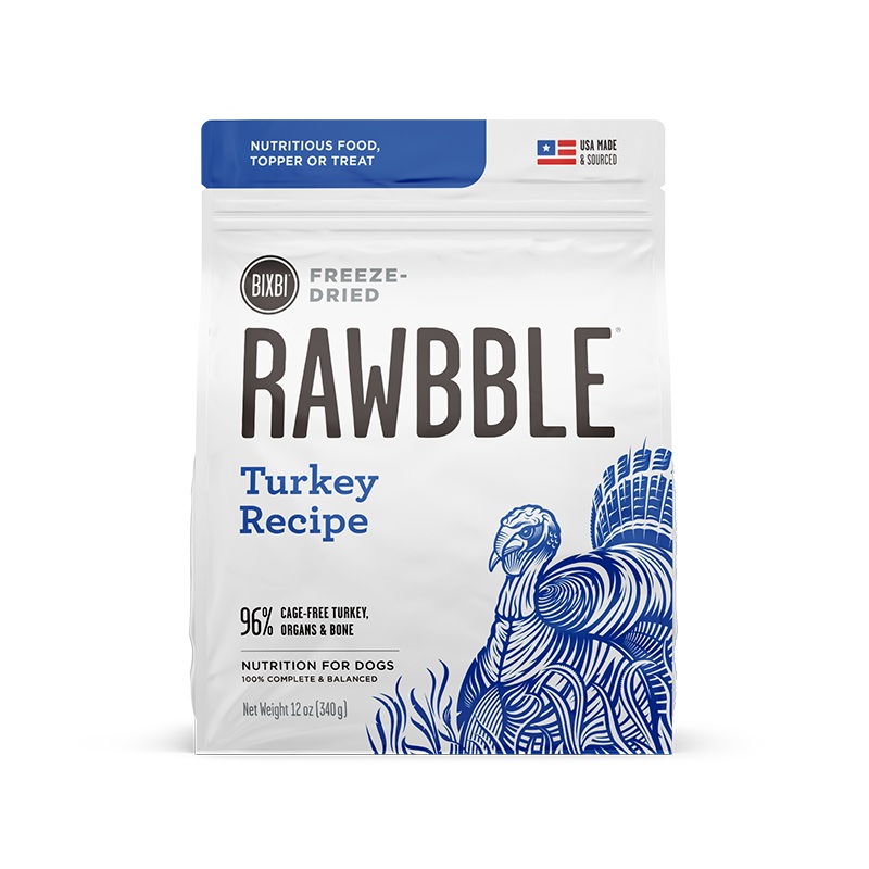 Bixbi Rawbble Freeze-Dried Dog Food, Turkey Recipe