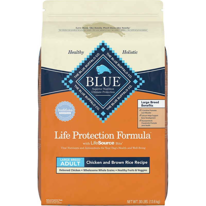 Blue Buffalo Life Protection Large Breed Adult Chicken and Brown Rice Dry Dog Food 30lb