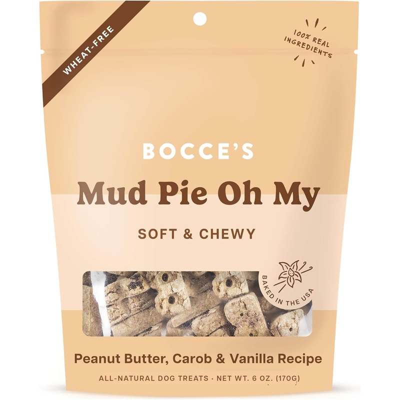 Bocce's Bakery Mud Pie Oh My Soft & Chewy Dog Treats, 6 oz