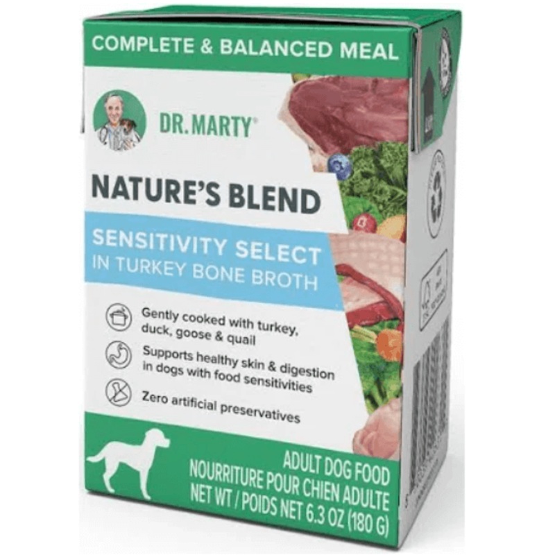 Dr. Marty Nature's Blend Sensitivity Select in Turkey Bone Broth Wet Food 6.3 oz