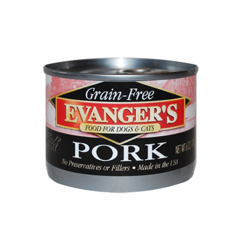 Evanger's Grain Free Pork For Dogs & Cats 6oz