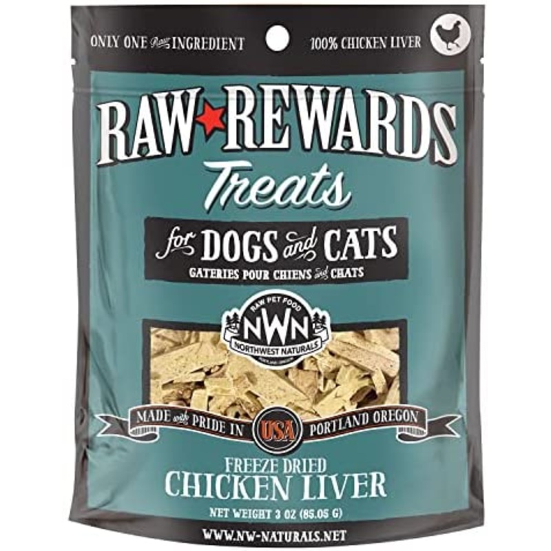 Northwest Naturals Raw Rewards Freeze-Dried Chicken Liver 3oz