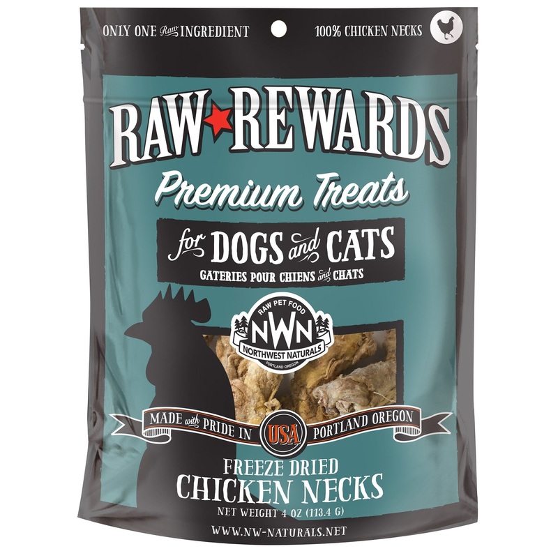 Northwest Naturals Raw Rewards Freeze-Dried Chicken Necks 4oz
