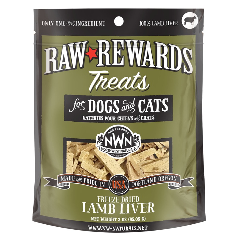 Northwest Naturals Raw Rewards Freeze-Dried Lamb Liver 3oz