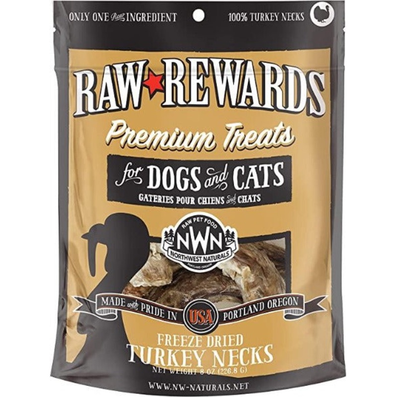 Northwest Naturals Raw Rewards Freeze-Dried Turkey Necks 8oz