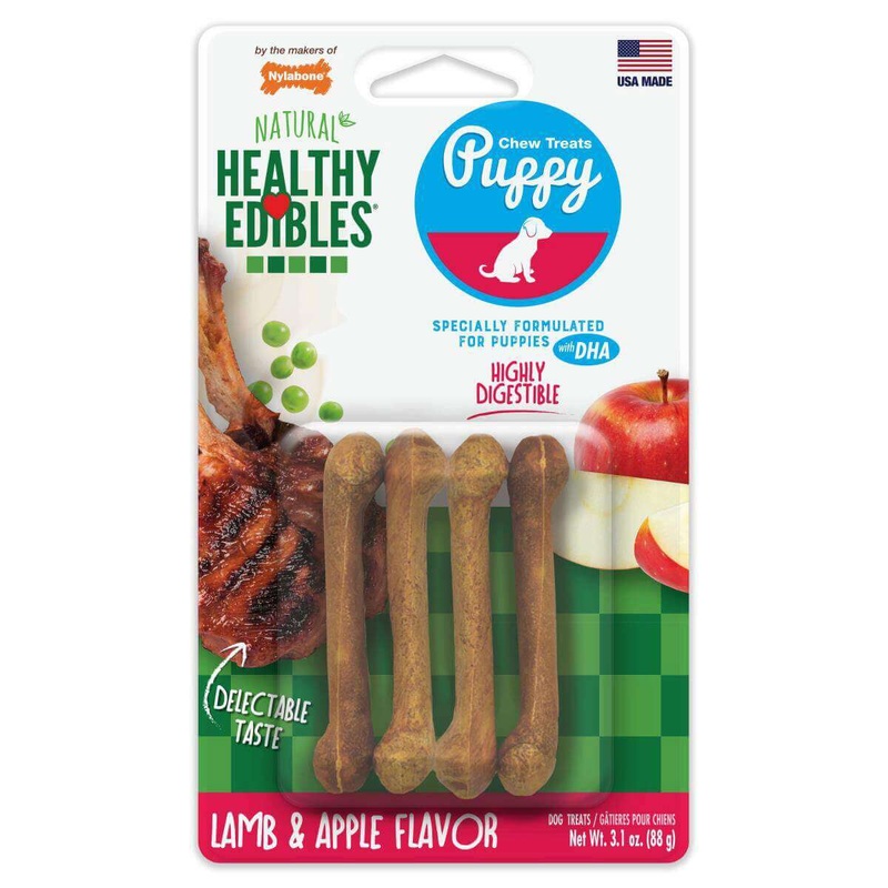 Nylabone Healthy Edibles Lamb and Apple Puppy 4pk