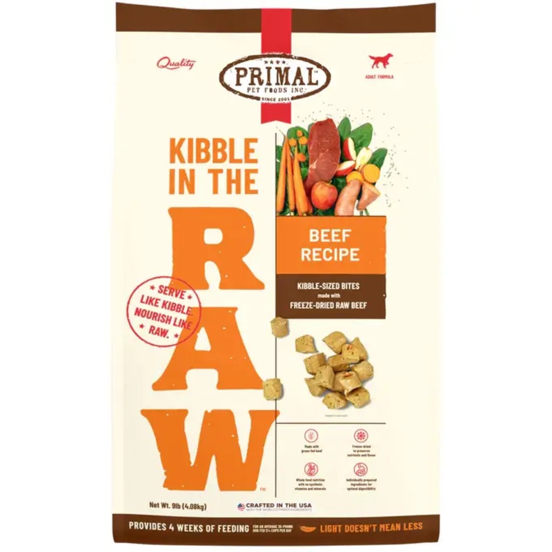 Primal Kibble in the Raw -Beef