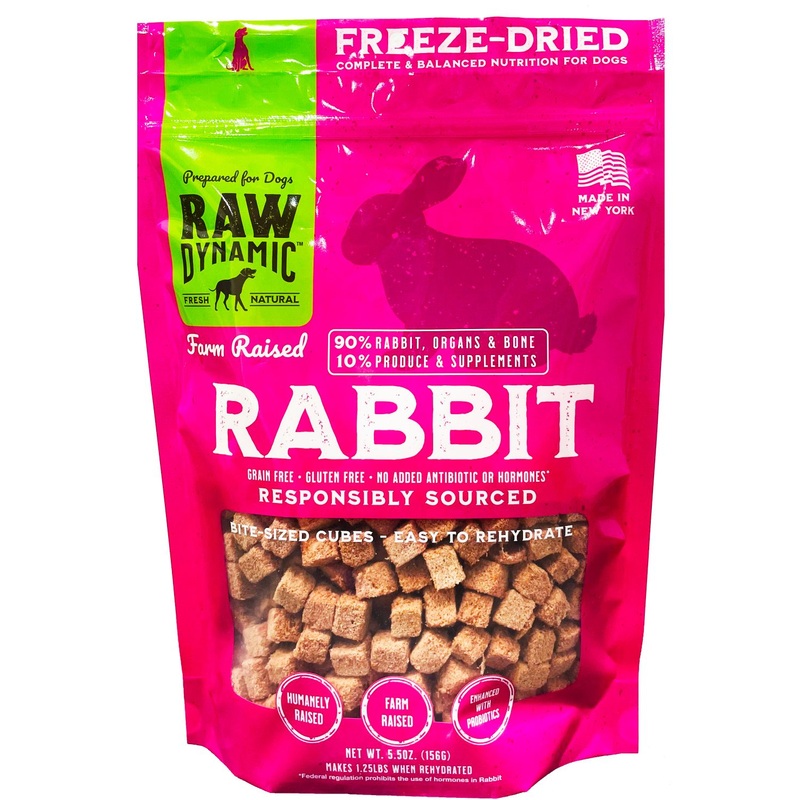Raw Dynamic Freeze Dried Dog Food, Rabbit