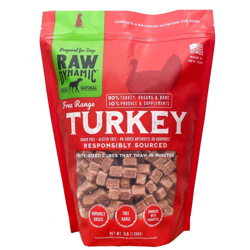 Raw Dynamic Frozen Dog Food, Turkey