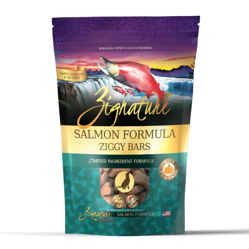 Zignature Ziggy Bars Treat, Salmon Formula, 12 oz