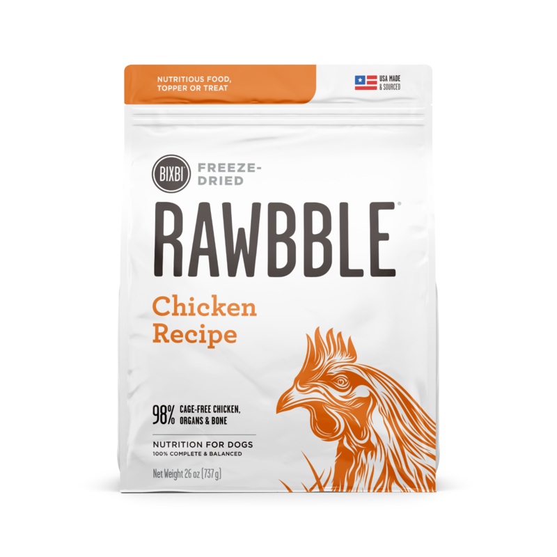 Bixbi Rawbble Freeze-Dried Dog Food, Chicken Recipe