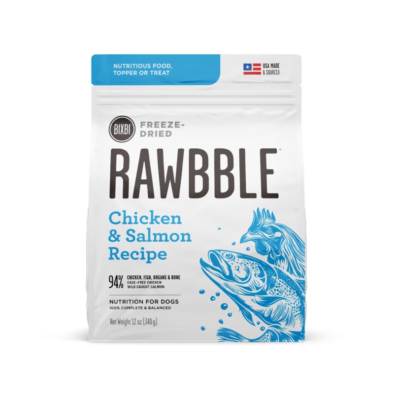 Bixbi Rawbble Freeze-Dried Dog Food, Chicken & Salmon Recipe