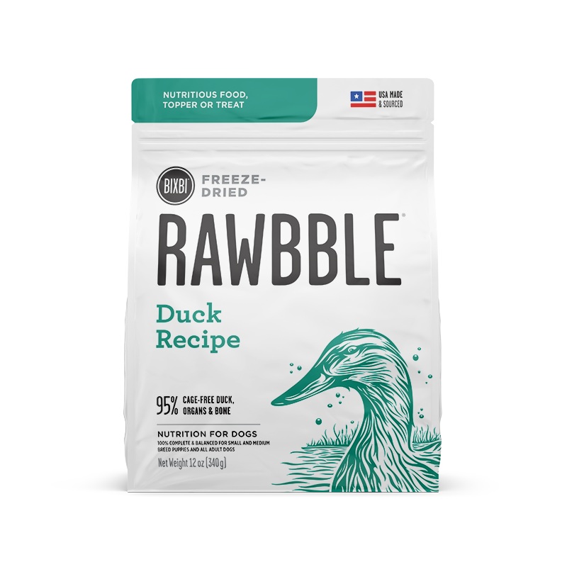 Bixbi Rawbble Freeze-Dried Dog Food, Duck Recipe