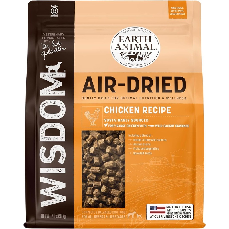 Earth Animal Wisdom Chicken Recipe Air-Dried Dog Food
