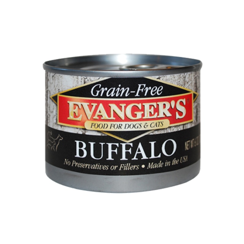 Evanger's Grain Free Buffalo Dog/Cat Can Food 6oz