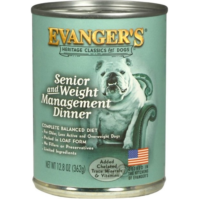 Evanger's Senior & Weight Management Dinner Dog Food, 12.8 oz