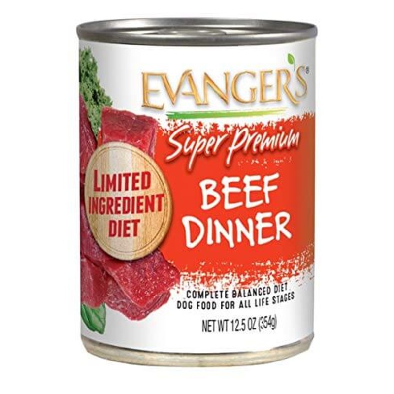 Evanger's Super Premium Beef Dinner, Dog Can 12.5 oz
