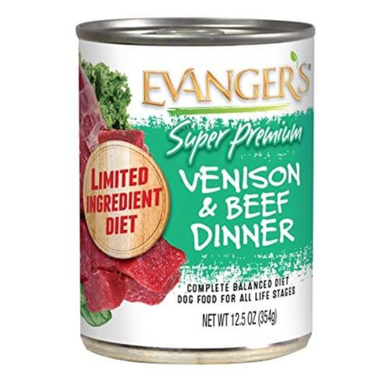 Evanger's Super Premium Venison and Beef, Dog Can 12.5 oz