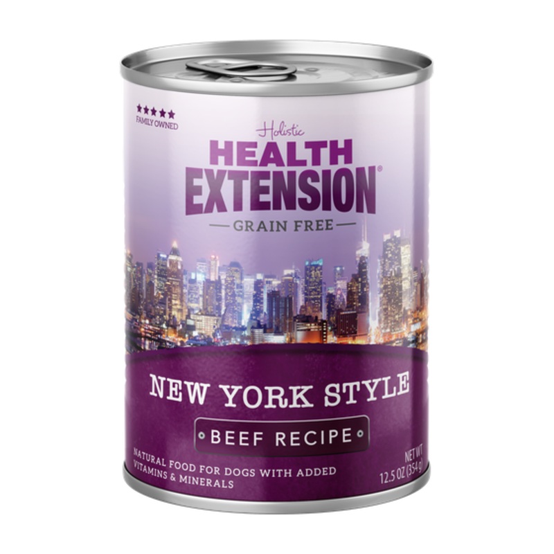 Holistic Health Extension Grain Free New York Style Beef Recipe Canned Dog Food, 12.5 oz