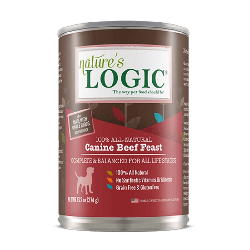 Nature's Logic Beef Feast Canned Dog Food, 13.2 oz