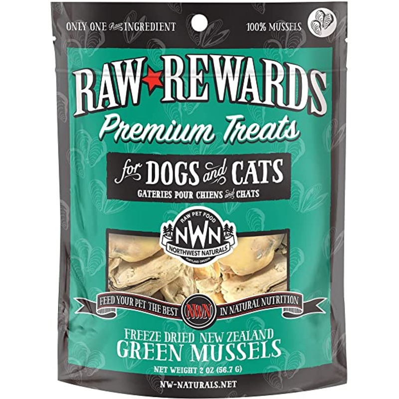 Northwest Naturals Raw Rewards Freeze-Dried Green Mussels 2oz