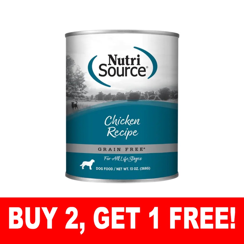 NutriSource Grain-Free Chicken Recipe Wet Dog Food 13oz