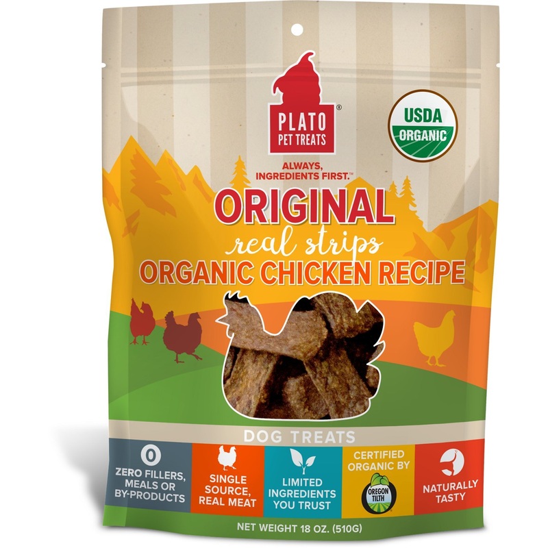 Plato Original Real Strips Chicken Dog Treats
