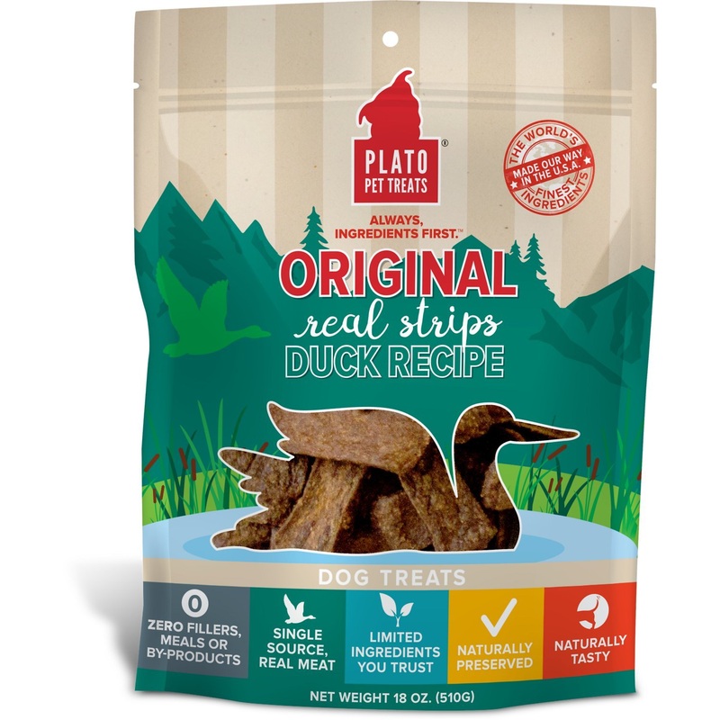 Plato Original Real Strips Duck Dog Treats