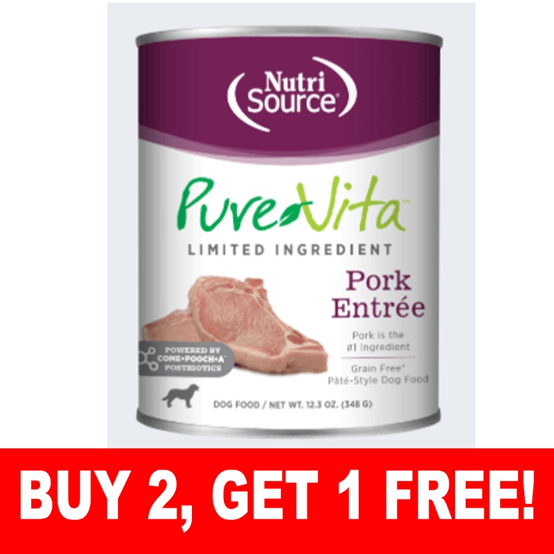 PureVita Grain-Free Pork Entre 12.3oz