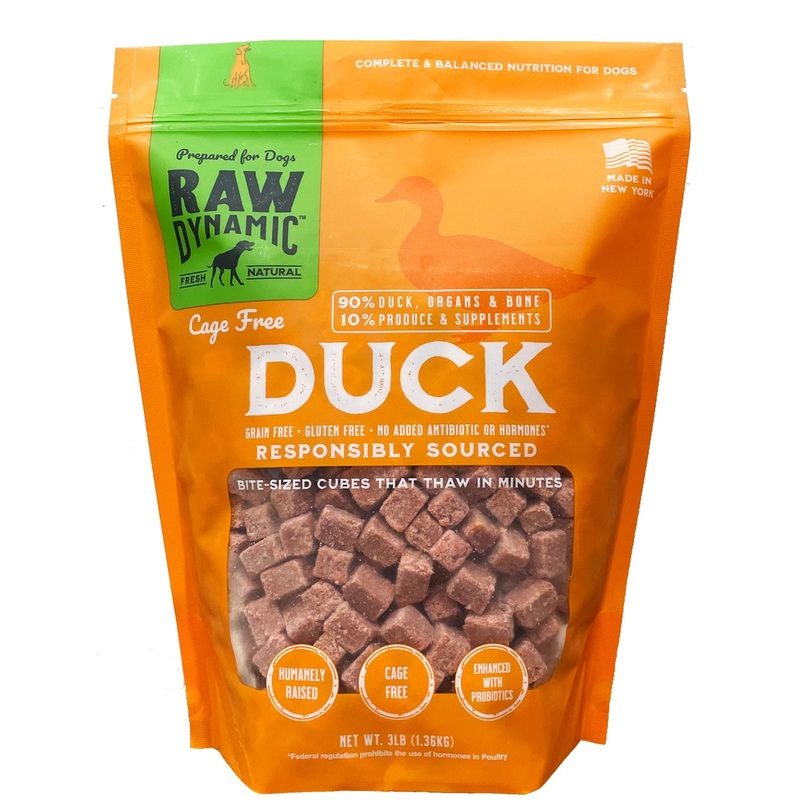 Raw Dynamic Frozen Dog Food, Duck