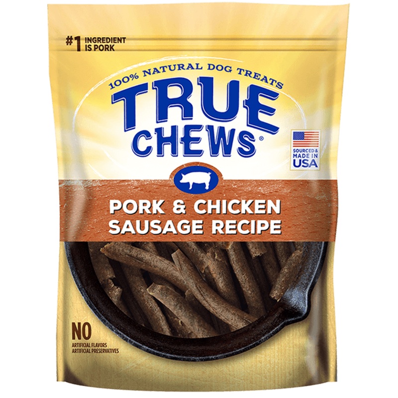 True Chews Pork & Chicken Sausage Recipe Dog Treats, 14 oz