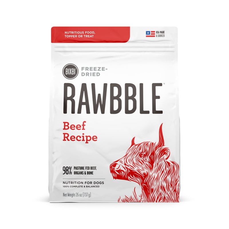 Bixbi Rawbble Freeze-Dried Dog Food, Beef Recipe