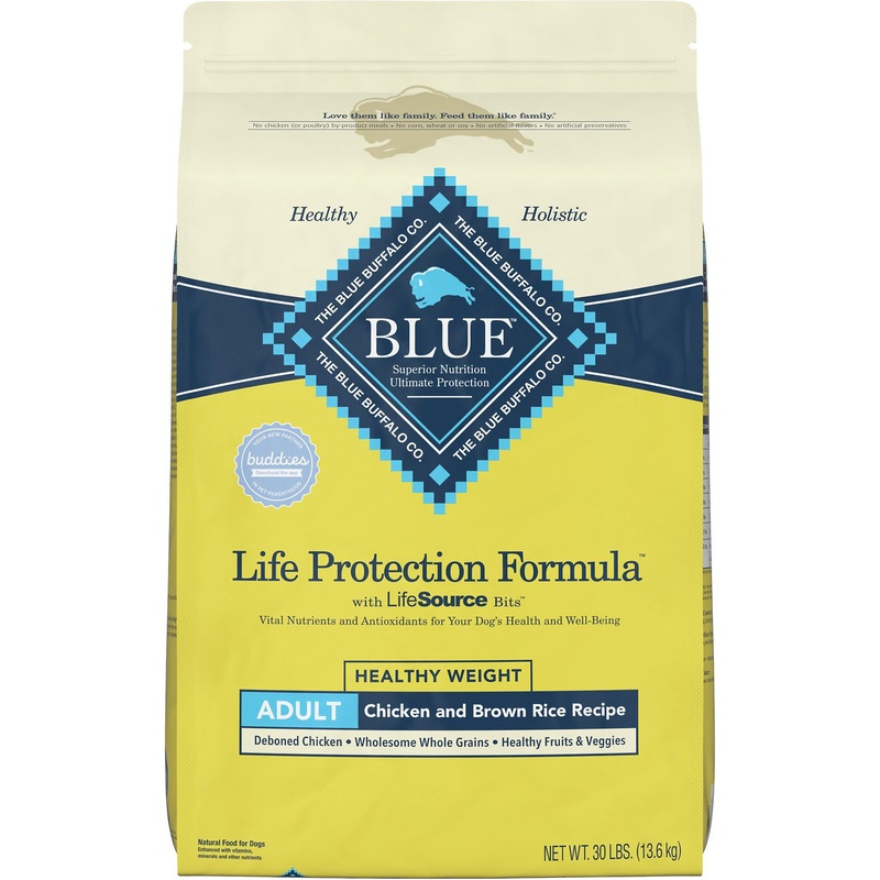 Blue Buffalo Life Protection Adult Healthy Weight Chicken and Brown Rice Dry Dog Food 30lb