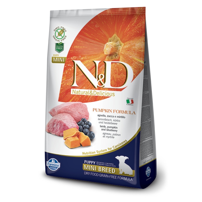 Farmina N&D Pumpkin Canine Lamb, Pumpkin, Blueberry Puppy Mini Dry Food