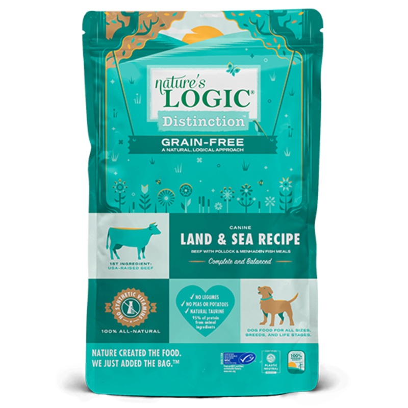 Nature's Logic Distinction Grain-Free Canine Land & Sea Recipe Dry Dog Food