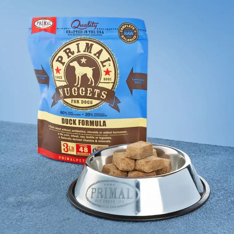 Primal Dog Frozen Nuggets, Duck 3 lbs