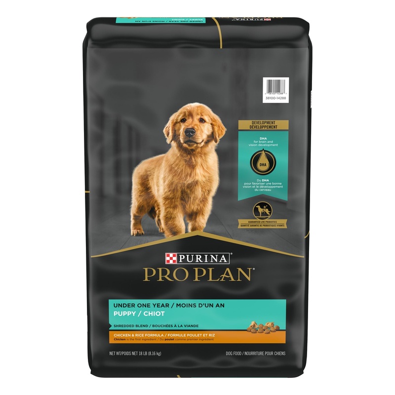 Purina Pro Plan Puppy Shredded Blend Chicken & Rice Formula Dry Food
