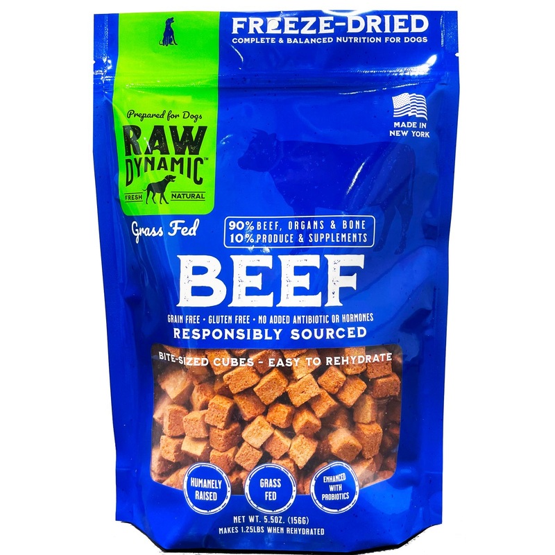 Raw Dynamic Freeze Dried Dog Food, Beef