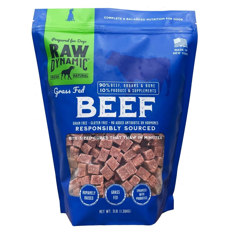 Raw Dynamic Frozen Dog Food, Beef