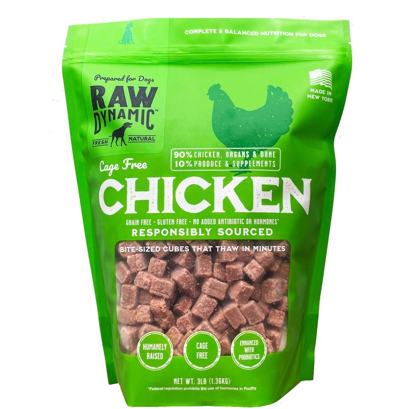 Raw Dynamic Frozen Dog Food, Chicken