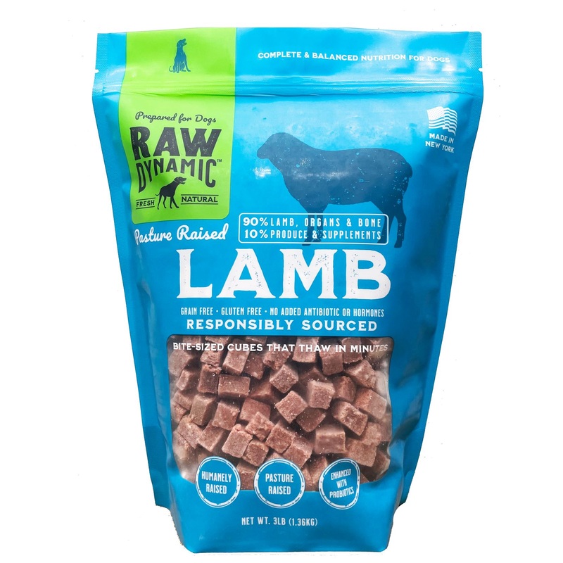 Raw Dynamic Frozen Dog Food, Lamb