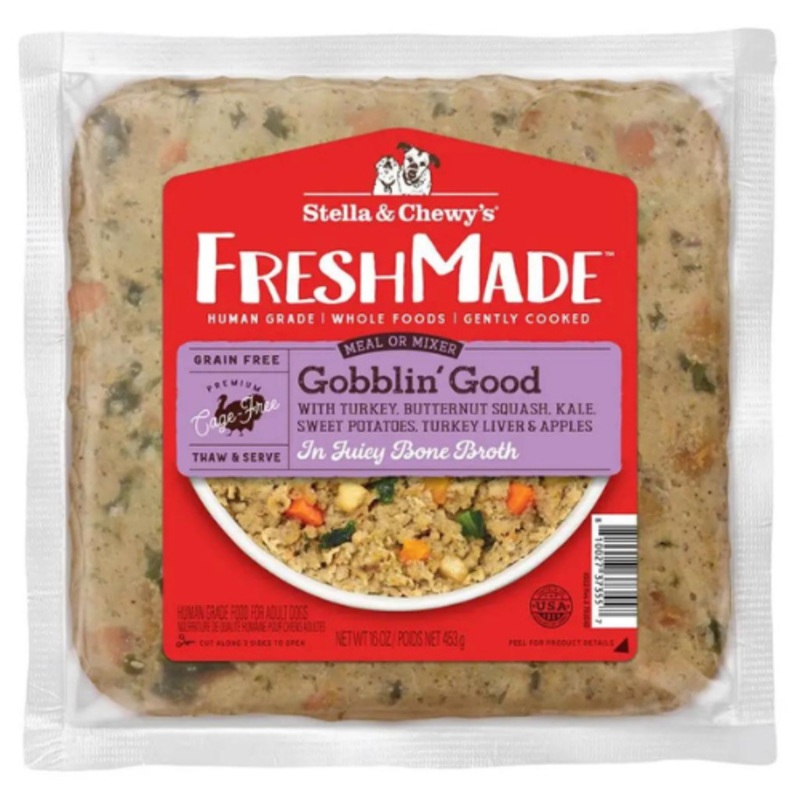 Stella & Chewy's FreshMade Gobblin' Good Gently Cooked Dog Food, 16 oz
