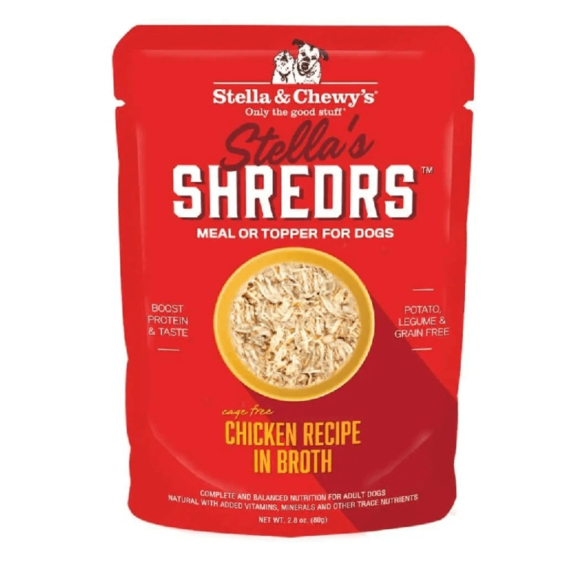 Stella's Shredrs Chicken Recipe in Broth Dog Food 2.8 oz