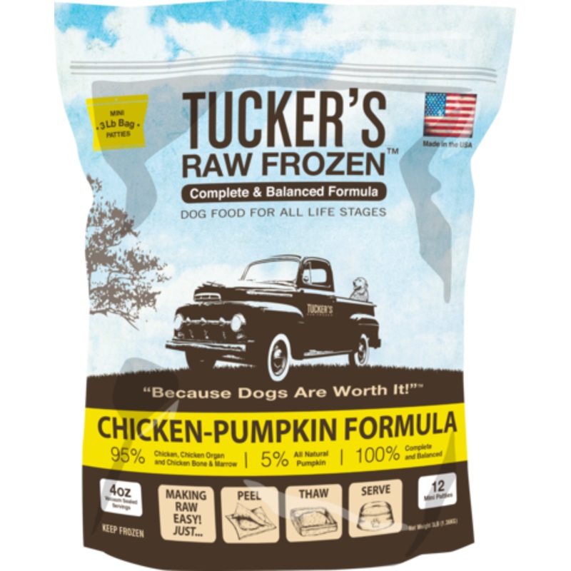 Tucker's Frozen Raw Dog Food, Chicken with Pumpkin Formula 6lb