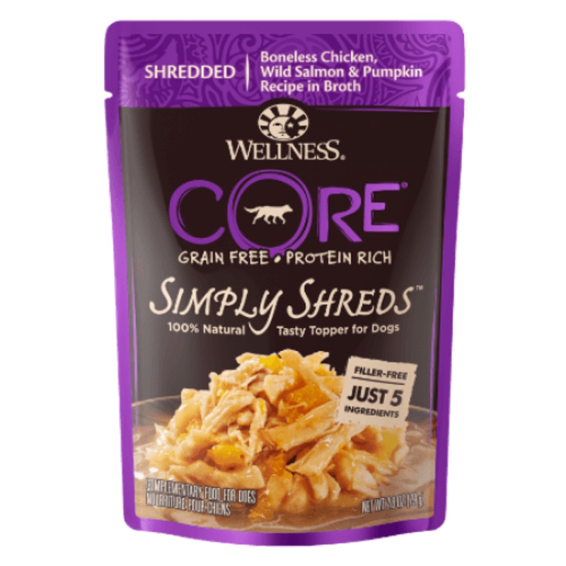 Wellness Core Simply Shreds Chicken, Wild Salmon and Pumpkin 2.8 oz
