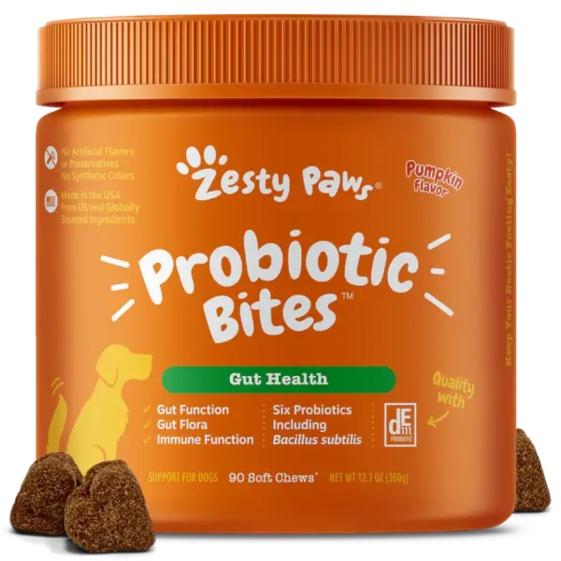 Zesty Paws Probiotic Bites, Pumpkin Flavor 90ct