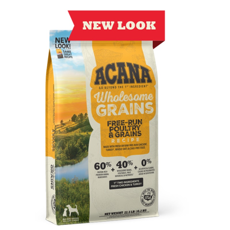Acana Free-Run Poultry + Wholesome Grains Recipe For Dogs