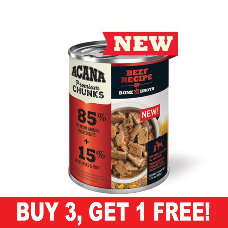 Acana Premium Chunks, Beef Recipe in Broth 12.8 oz