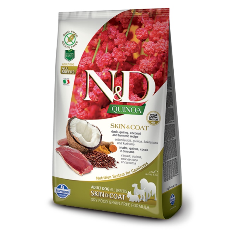 Farmina N&D Quinoa Canine Skin & Coat Duck, Quinoa, Coconut & Turmeric Adult Dry Food