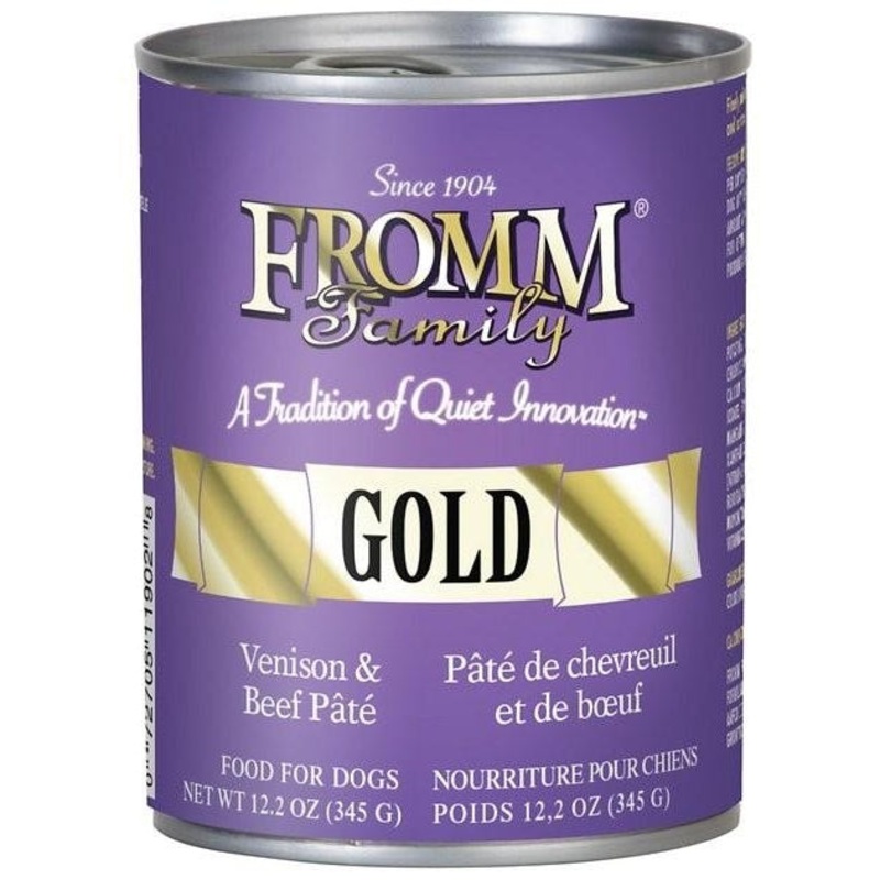 Fromm Gold Dog Can, Venison & Beef Pate 12oz